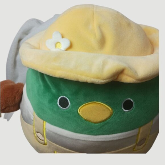 Squishmallows Avery Duck  Farmer 12" Plush Toy Yellow/Green - Picture 12 of 13
